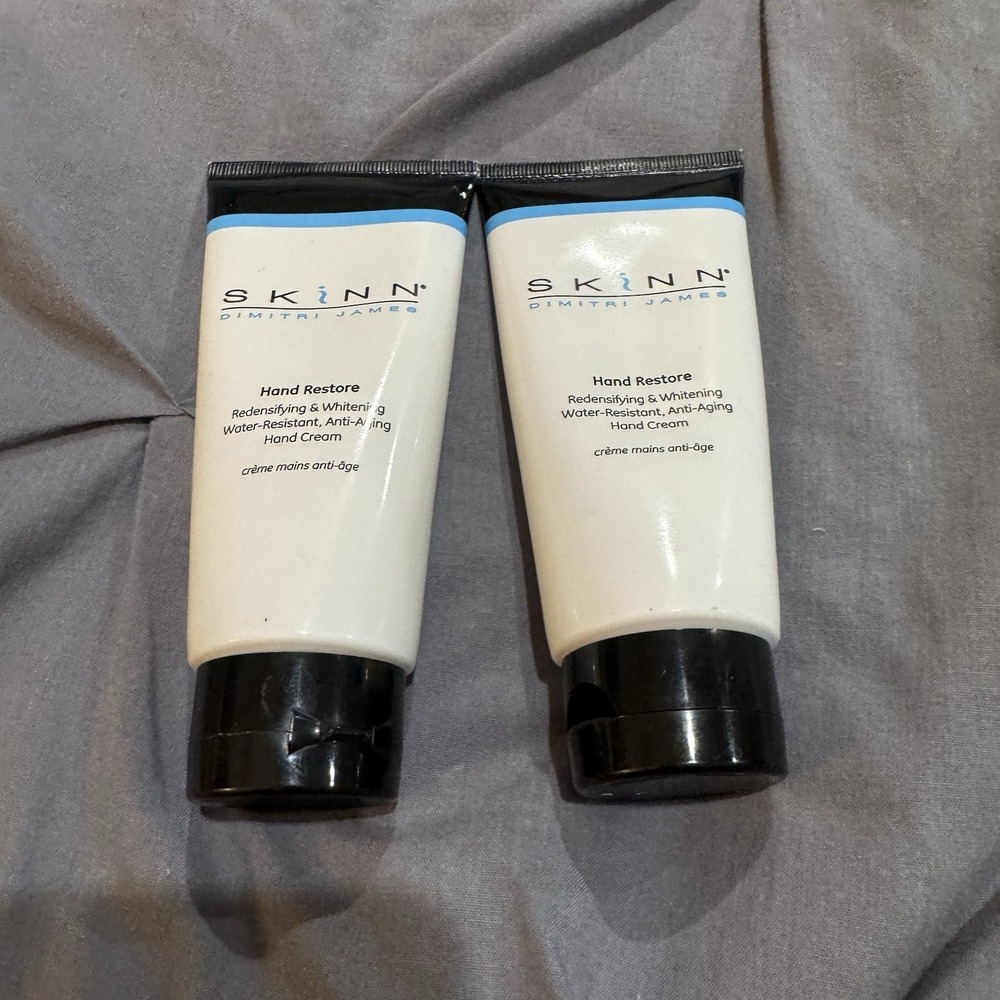 2 SKINN HAND RESTORE REDENSIFYING & WHITENING ANTI-AGING HAND CREAM 4 OZ SEALED